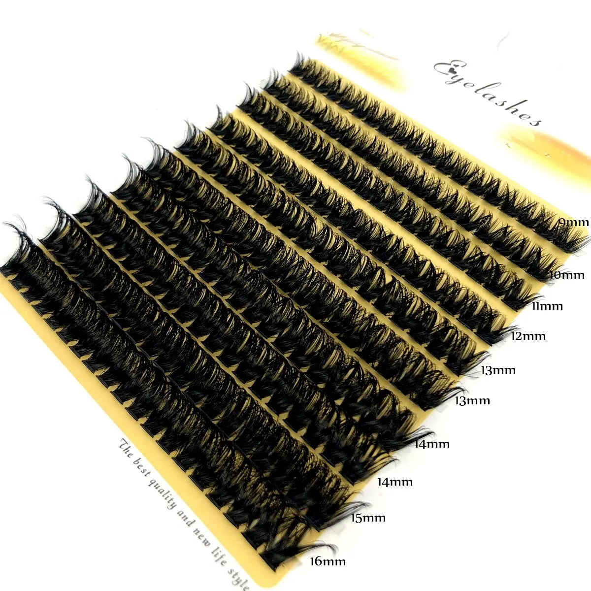 رموش HBZGTLAD 200 مجموعة متنوعة من الحجم - مراوح جاهزة من 10D إلى 80D