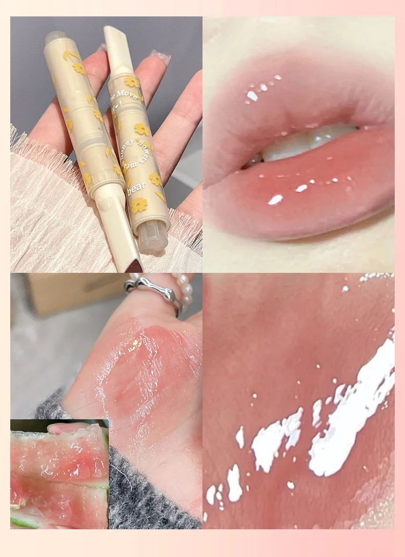 Lápiz labial Gege Bear Honey: labial hidratante en gelatina con acabado brillante.