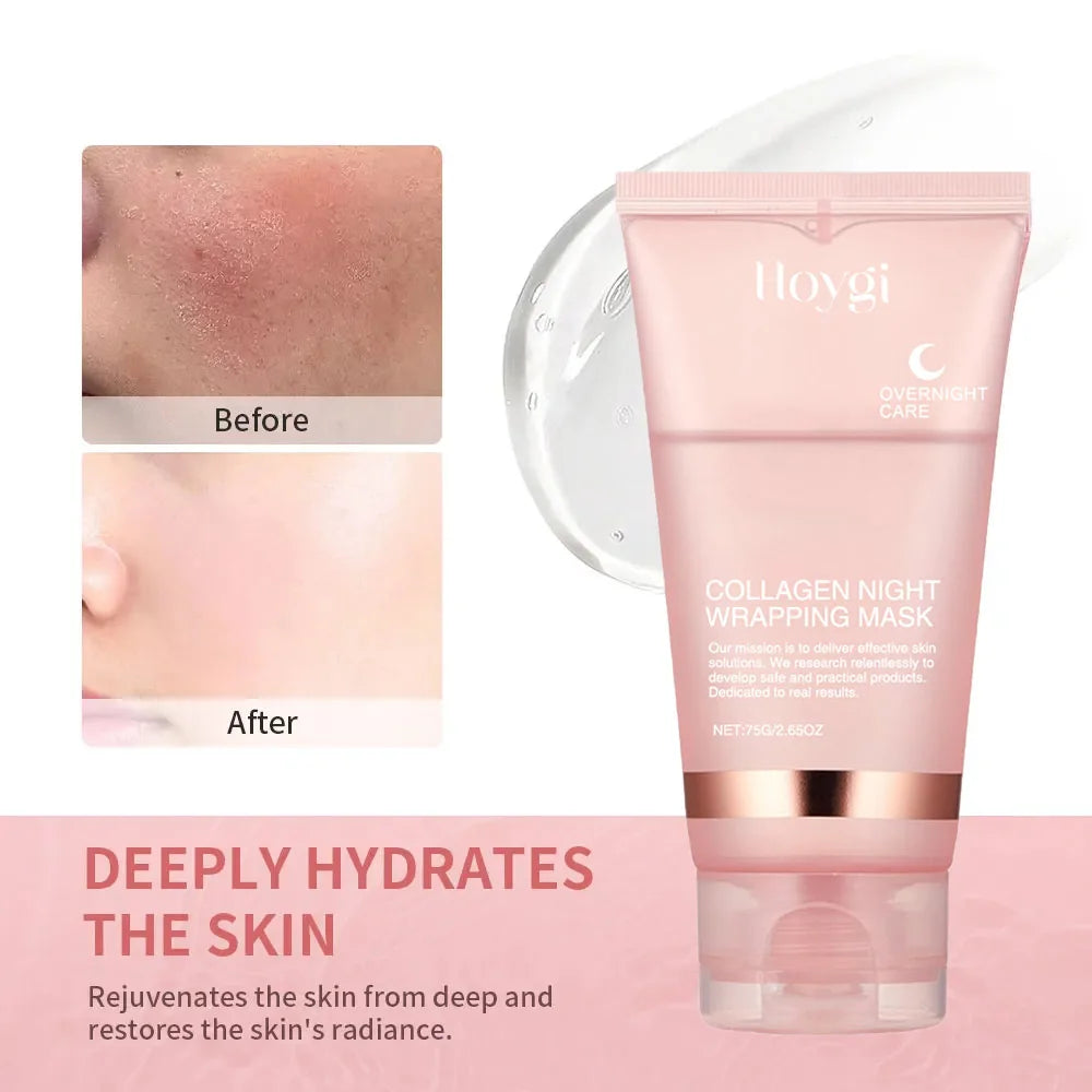 eelhoe Collagen Overnight Peel‑Off Mask Set – Korean Night‑Wrap for Deep Hydration, Brightening & Firming