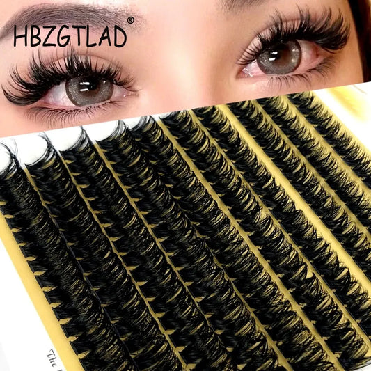 HBZGTLAD 200 Clusters Mixed Volume Lash Extensions – 10D to 80D Premade Fans