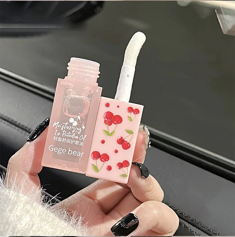 Gege Bear Cherry Lip Balm & Lip Oil Duo – Deep Hydration & Winter Care by Gege Bear