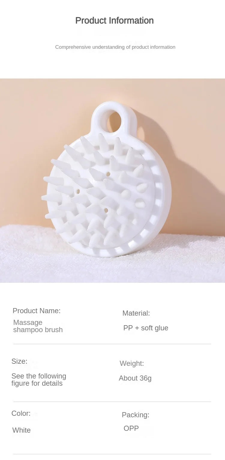 LUNCAY Silicone Scalp Massager Shampoo Brush – Soft Head Scrubber for Thick & Thin Hair