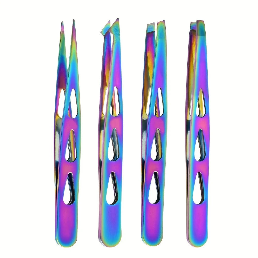 Alicates para cutículas de acero inoxidable de colores LuxuryGlow: removedor de piel muerta de precisión