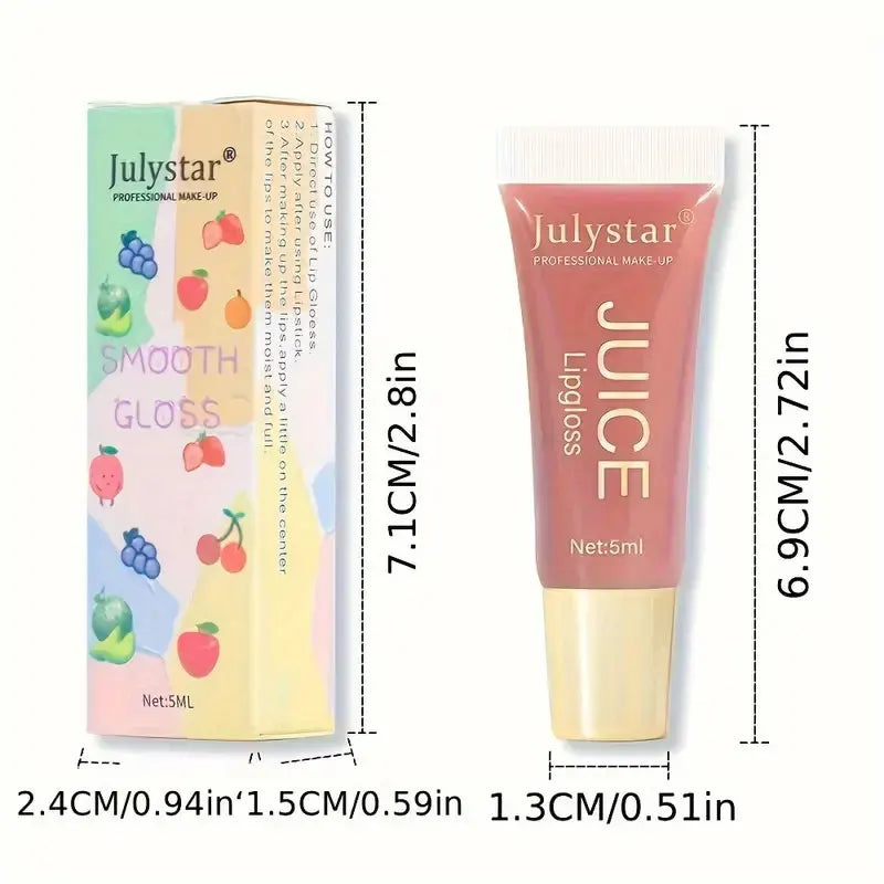 Aceite labial en gelatina Crystal Clear de Julystar: brillo labial hidratante y suavizante con aroma afrutado.