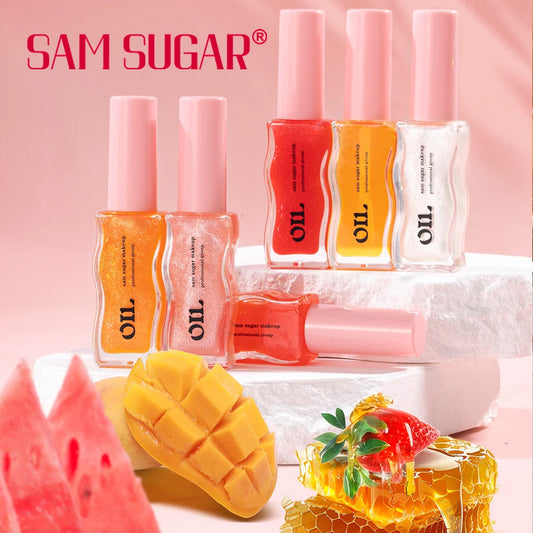 Aceite labial LuxuryGlow Fruit Honey: brillo labial con color, hidratante, voluminizador y resistente al agua.
