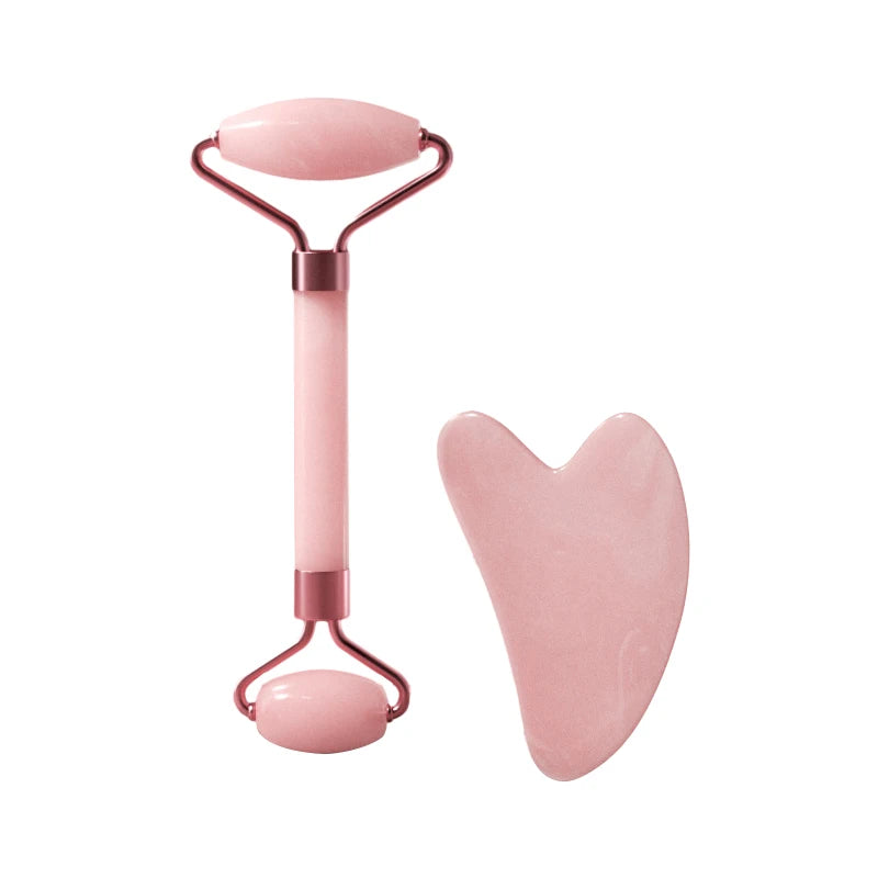 Rodillo masajeador facial de resina 3 en 1 LuxuryGlow: para rostro, cuello y ojos