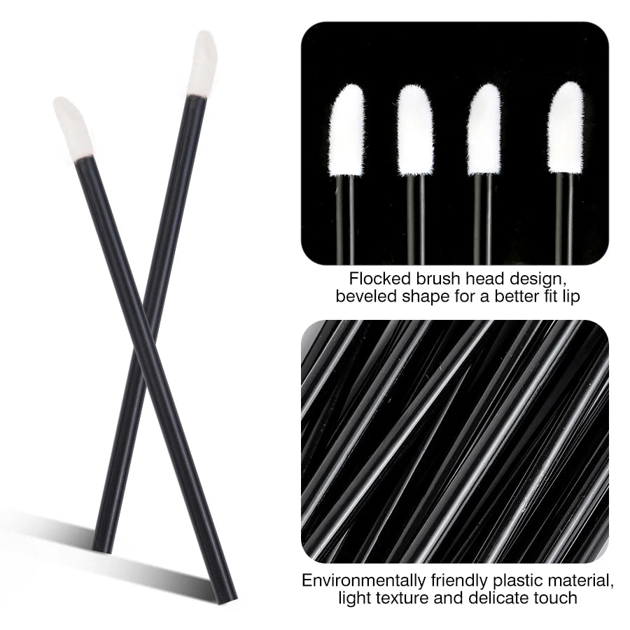 Pinceles desechables para rímel y labios HMQ Beauty (100/50 unidades) – Aplicadores de maquillaje higiénicos