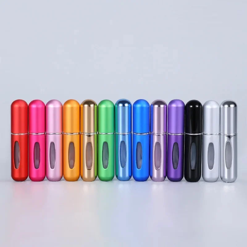 LuxuryGlow Portable Bottom Fill Perfume Spray Bottle 5ml/8ml | Refillable Travel Atomizer