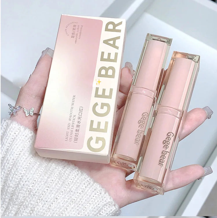 Gege Bear Silky Glossy Lipstick – Ultra Moisturizing, Non-Stick, Water Bomb Finish