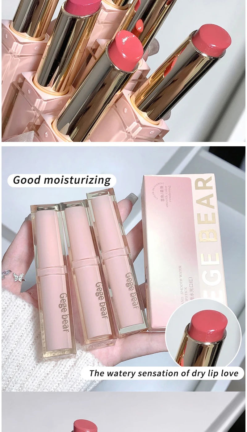 أحمر شفاه مرطب خفيف الوزن من LuxuryGlow - ناعم غير لامع، مرطب وغير لزج
