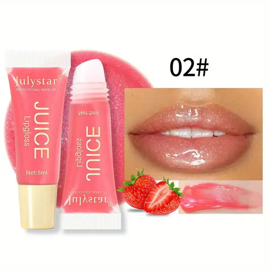Aceite labial en gelatina Crystal Clear de Julystar: brillo labial hidratante y suavizante con aroma afrutado.