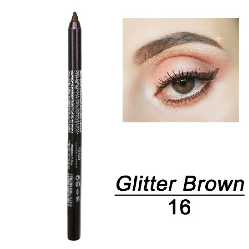 LuxuryGlow Silkworm Pearlescent Eyeshadow & Eyeliner Gel Pen – Waterproof, High Gloss