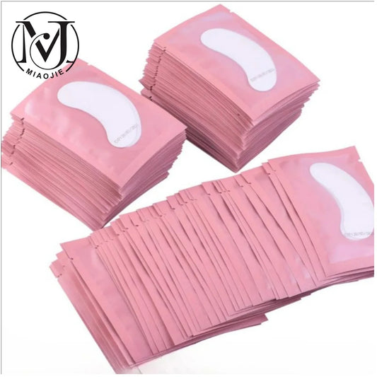 JPNPL MJ 100 pares de parches de gel para el contorno de ojos: almohadillas para extensiones de pestañas postizas
