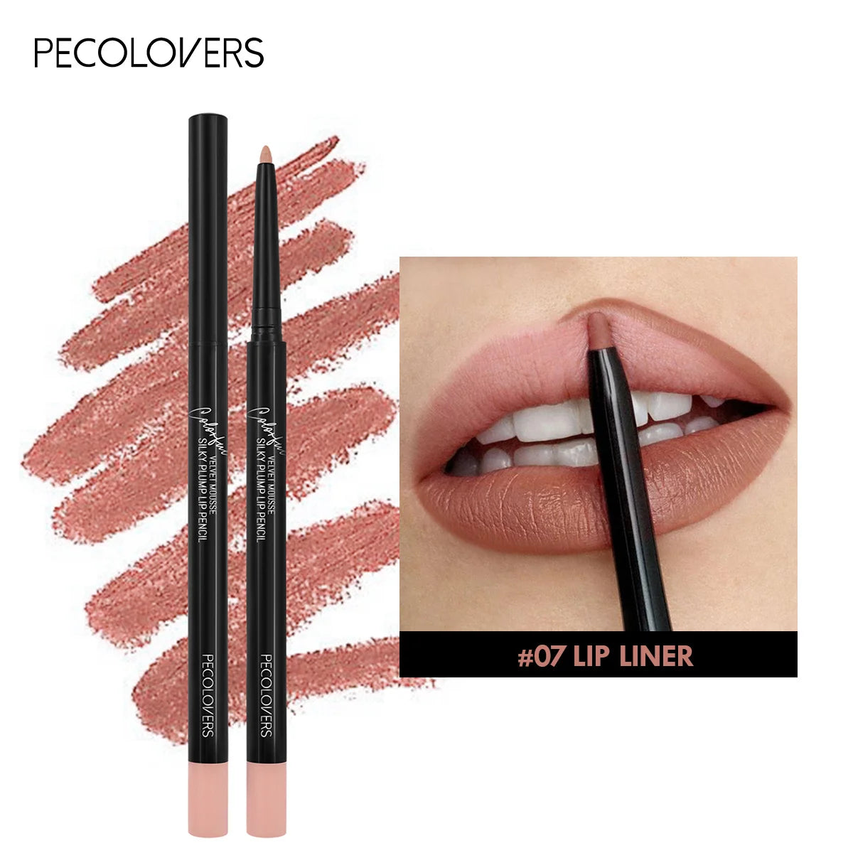 LuxuryGlow 12-Color Waterproof Matte Lip Liner Pencil Set – Long-Lasting, Non-Stick & Moisturizing