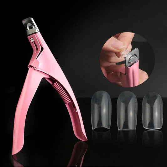 Cortauñas postizas LuxuryGlow: cortador acrílico en forma de U para manicura y decoración de uñas