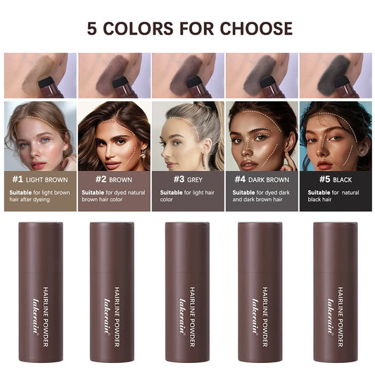 قلم إخفاء جذور الشعر وخطوط الشعر المقاوم للماء من LuxuryGlow - بودرة تغطية فورية للشعر الرمادي