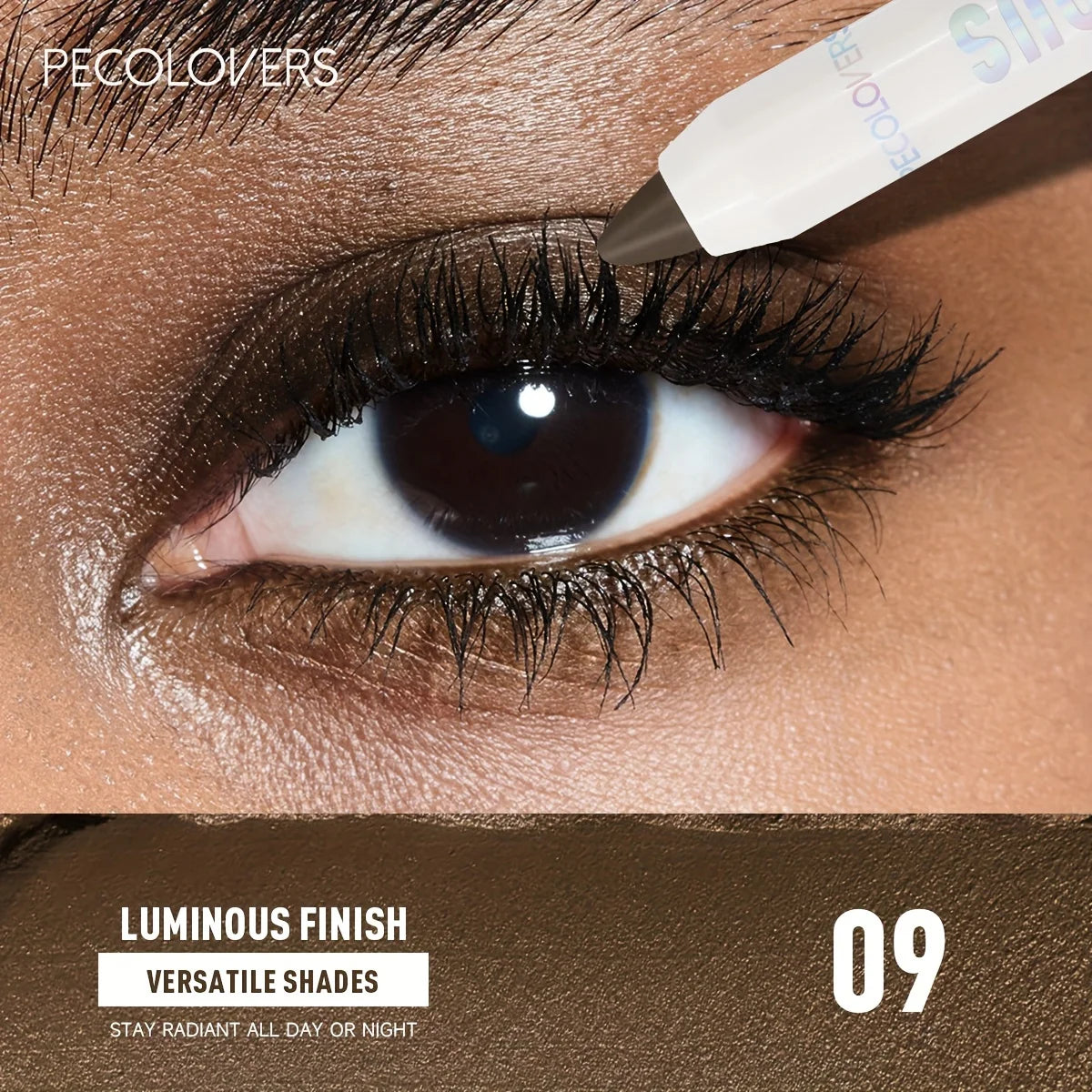 LuxuryGlow Waterproof Eyeshadow Stick — Long-Lasting, High-Pigment Shimmer & Matte Crayon