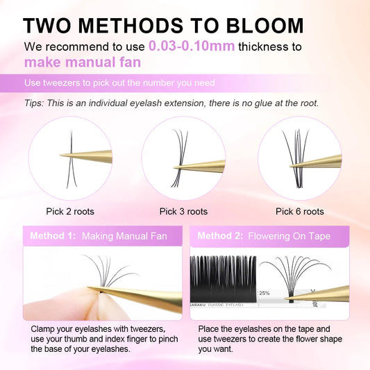 NAGARAKU Classic Eyelash Extensions | Soft Faux Mink Individual Lashes 7-15mm