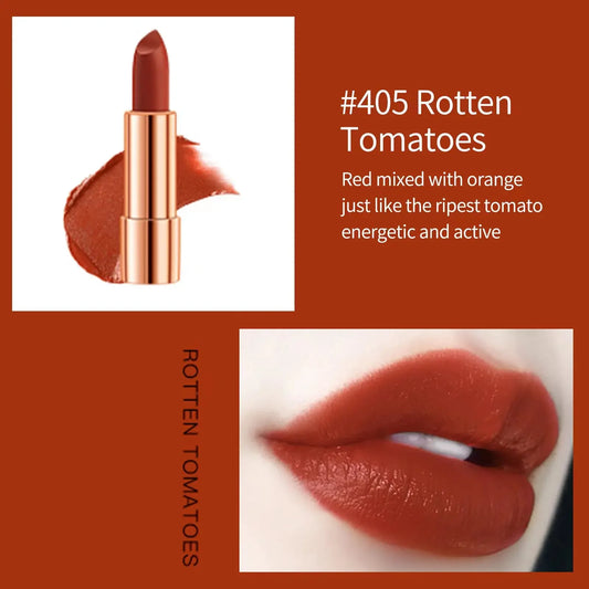 LUXURYTO - Juego de 3 labiales mate con bolsa plateada - Duraderos y resistentes al agua