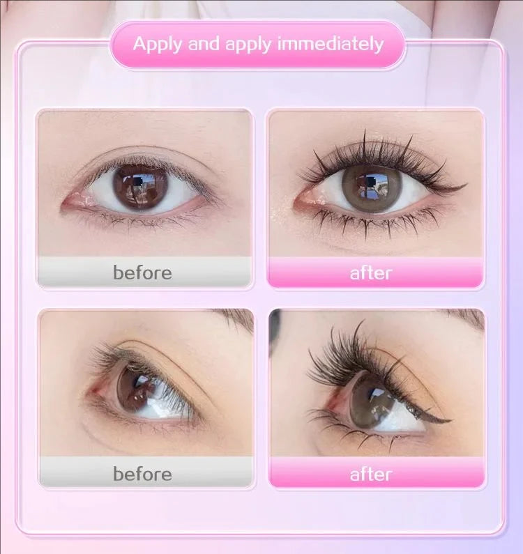 Pestañas postizas autoadhesivas JPNPL MJ de 10 filas: naturales, sin pegamento y reutilizables