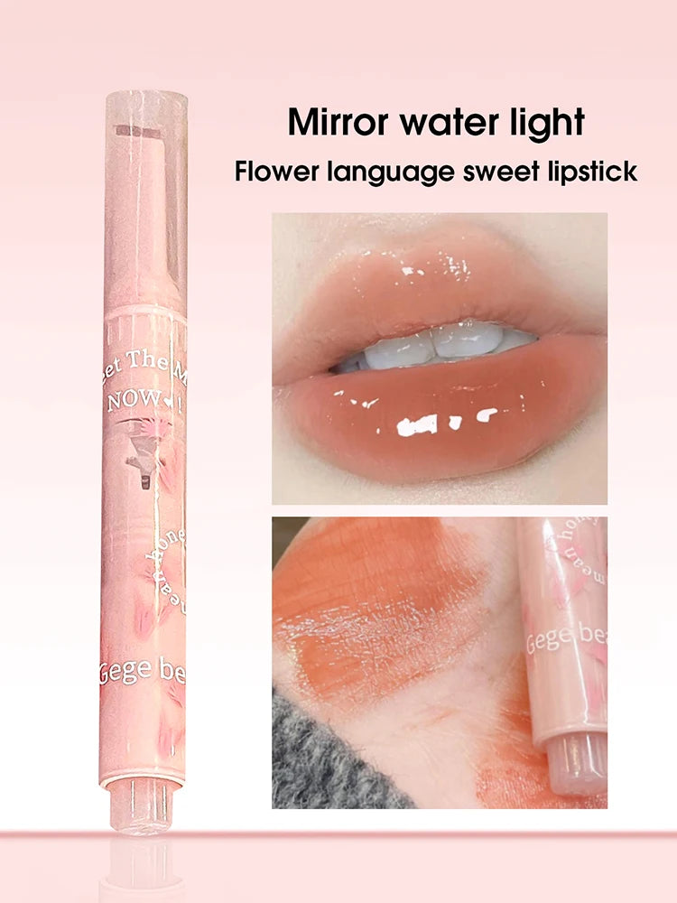 Lápiz labial Gege Bear Honey: labial hidratante en gelatina con acabado brillante.