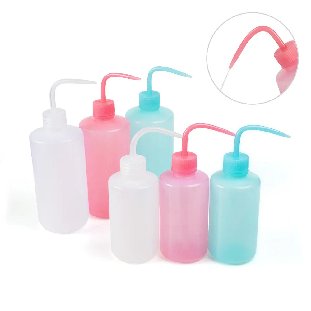 YASHICORAL 250/500ml Eyelash Cleaning Bottle – Curved Spout Lash & Brow Rinse Tool