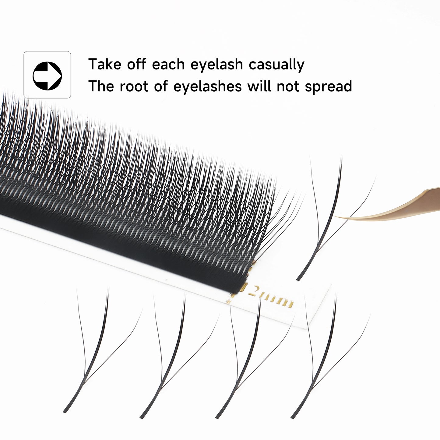 ZIUSUZAKI W-Shaped Premade Fan Eyelash Extensions – 2D to 8D Automatic Blooming Lashes C198
