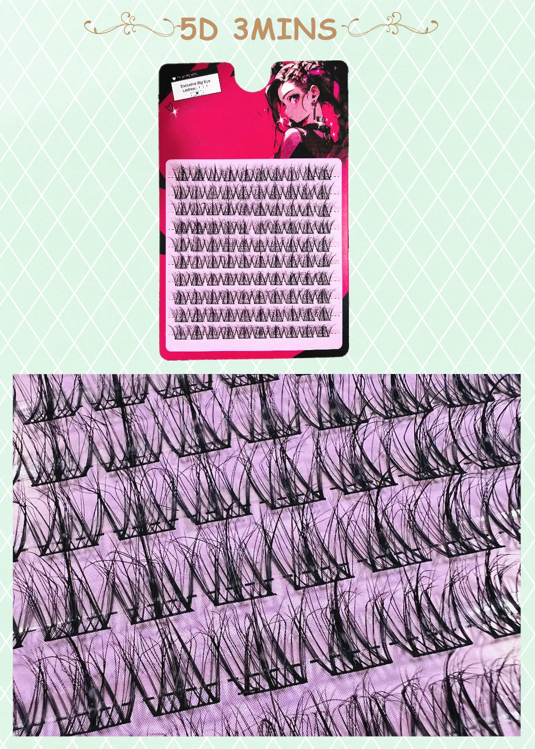 EYENGLE 5D Cluster Eyelash Extensions – 120PCS DIY Lashes for Fast Application