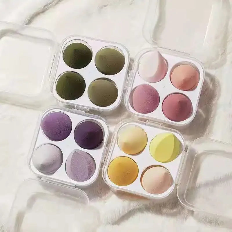مجموعة إسفنجات مكياج LuxuryGlow - 4/8 قطع من إسفنجات التجميل الناعمة لقاعدة مثالية