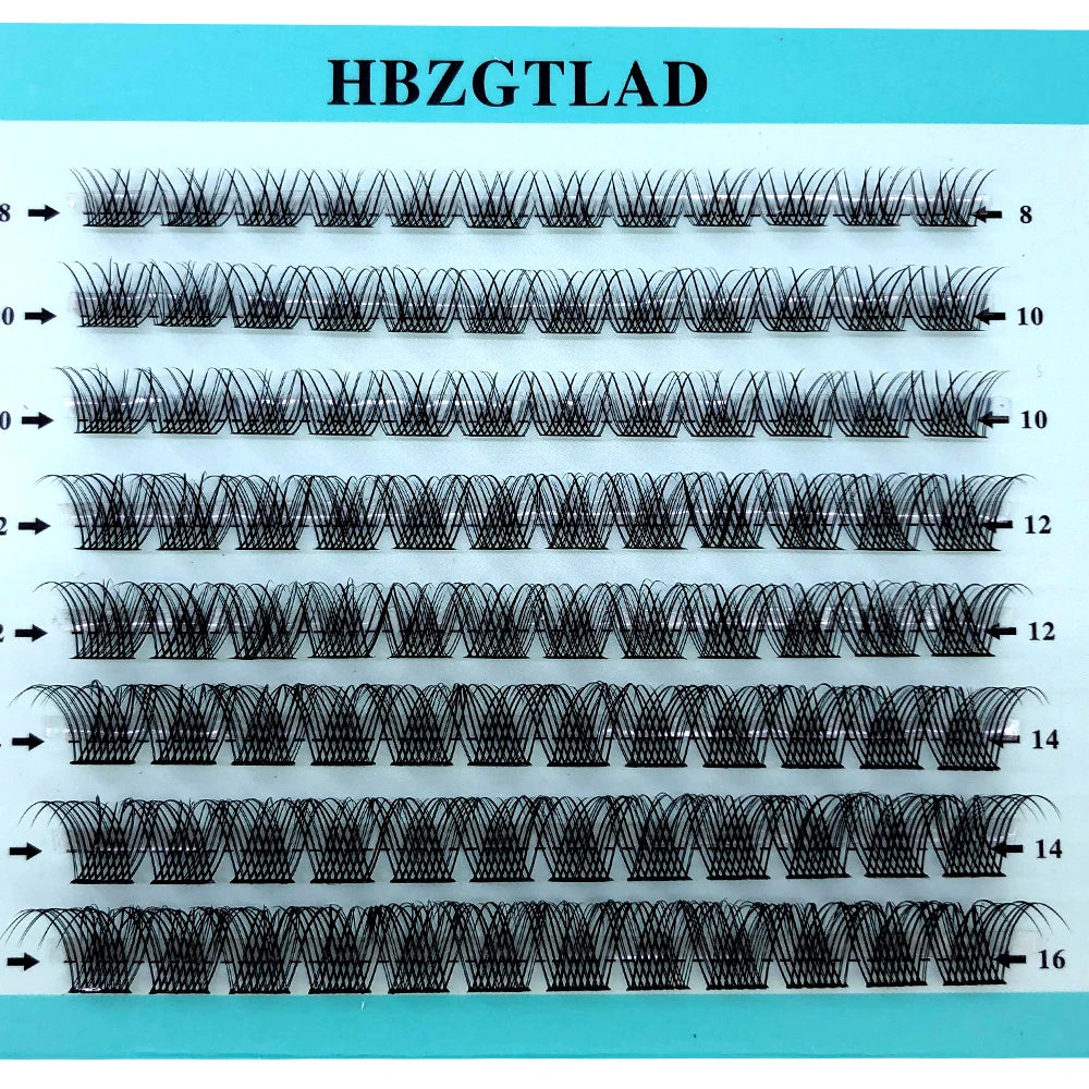 رموش صناعية من HBZGTLAD - تجعيدات على شكل حرف D، طول مختلط، مظهر طبيعي من HBZGTLAD