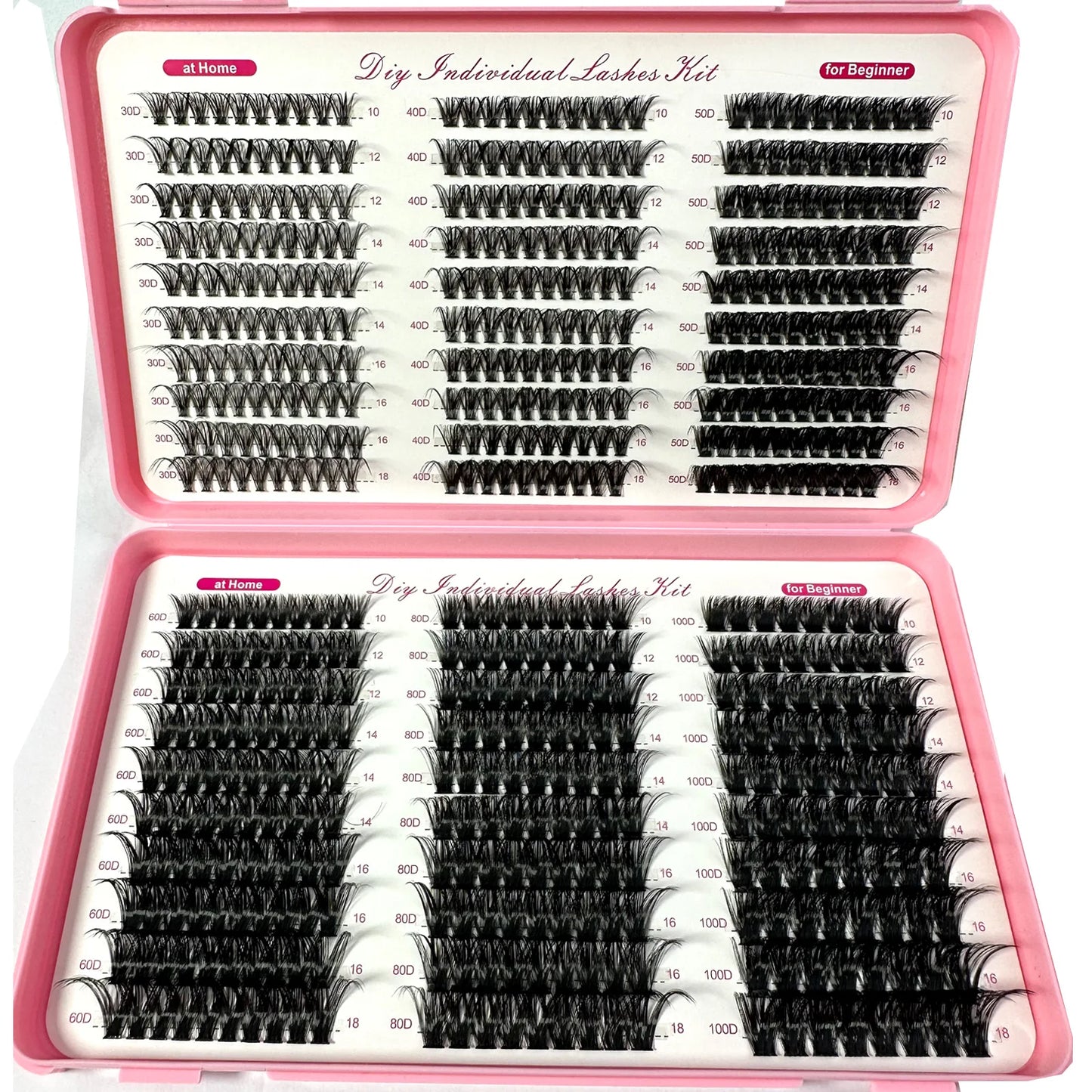 LYBCG 570/640pcs DIY Cluster Eyelash Extensions – Thick, Fluffy & Winged Look