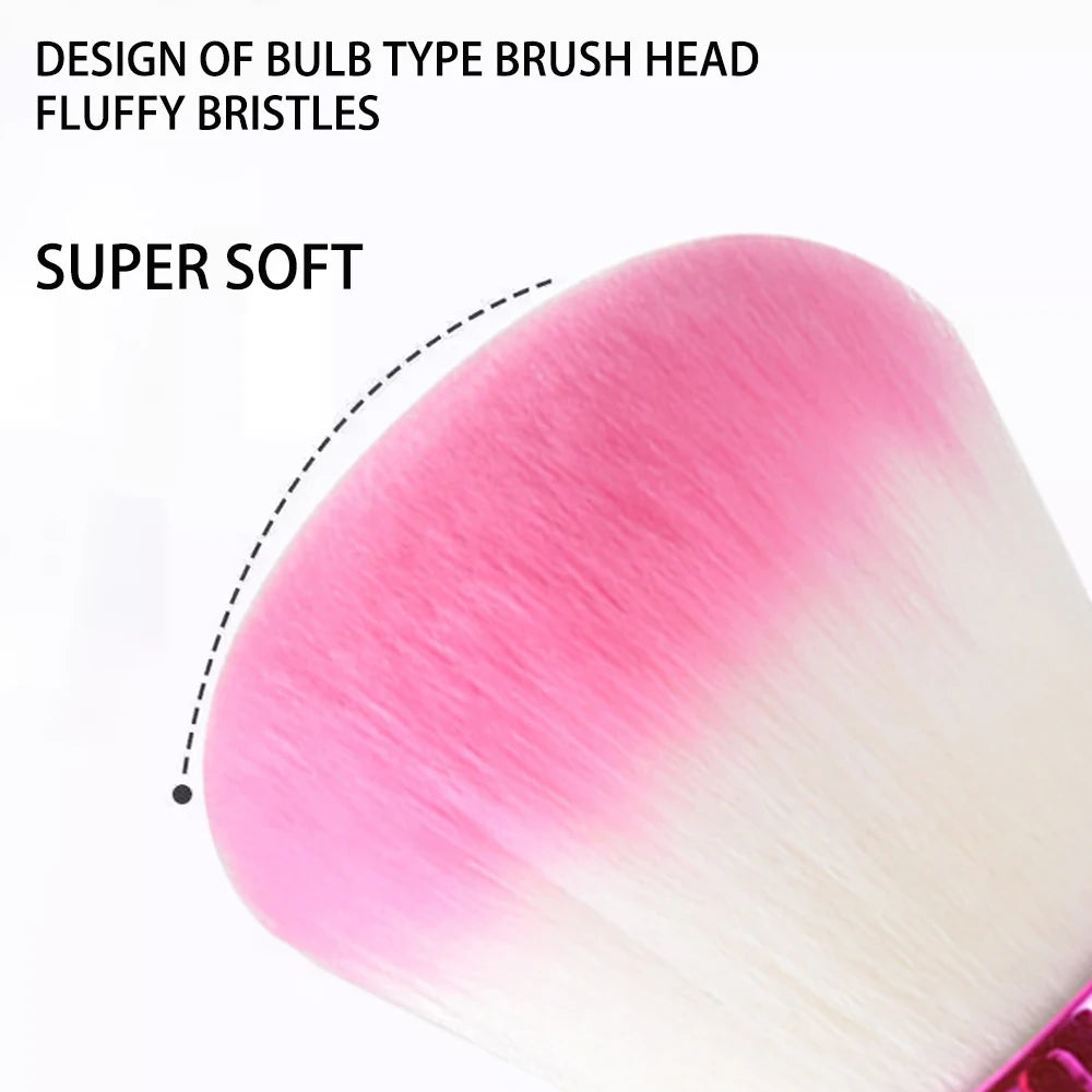 LuxuryGlow Mushroom Head Makeup Powder Brush | Soft Wool Fiber for Smooth Application