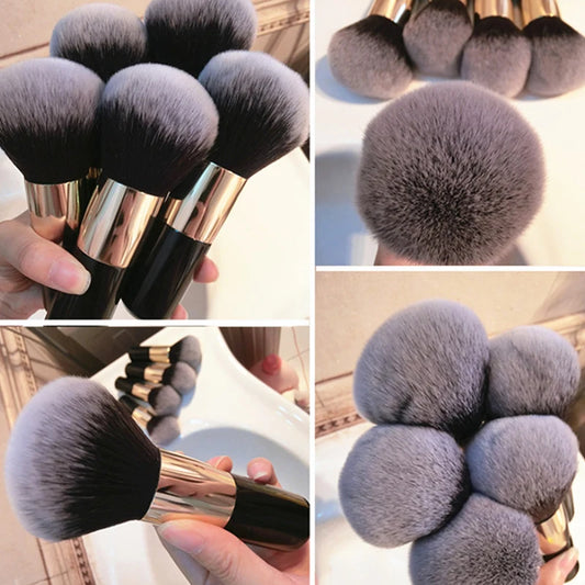 LuxuryGlow Large Soft Foundation & Blush Makeup Brush – Big Size Face Brush