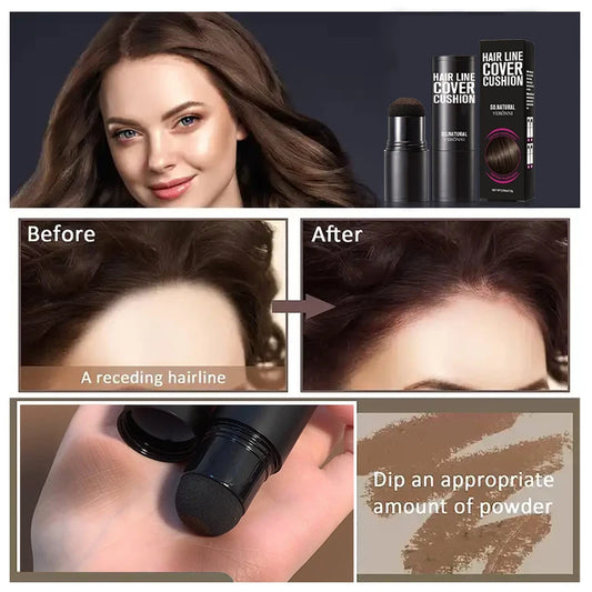 Polvo corrector instantáneo de raíces y líneas capilares LuxuryGlow: cobertura duradera y resistente al agua