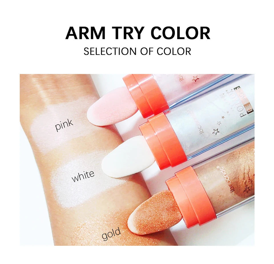 بودرة هايلايتر لاكيرين فيري جلو ثلاثية الألوان - وردي، ذهبي، برونزي لامع