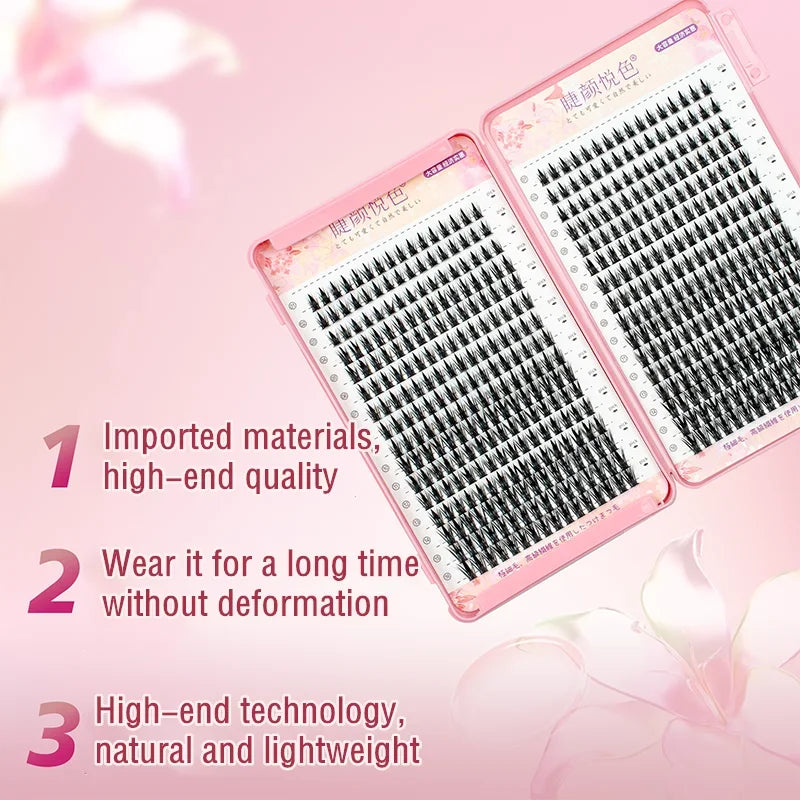 Miz Barn 32 Rows Eyelash Extensions – DIY & Professional, Soft Synthetic Lashes