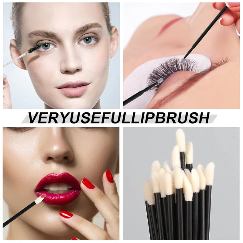 Pinceles desechables para rímel y labios HMQ Beauty (100/50 unidades) – Aplicadores de maquillaje higiénicos
