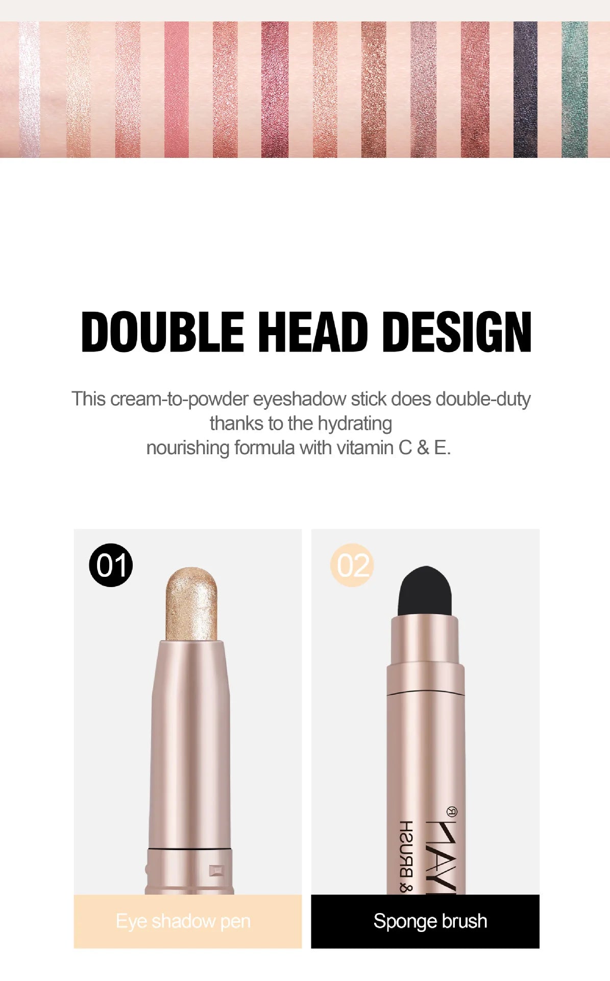 قلم ظلال العيون هاندييان - لامع، يدوم طويلًا، ومقاوم للماء