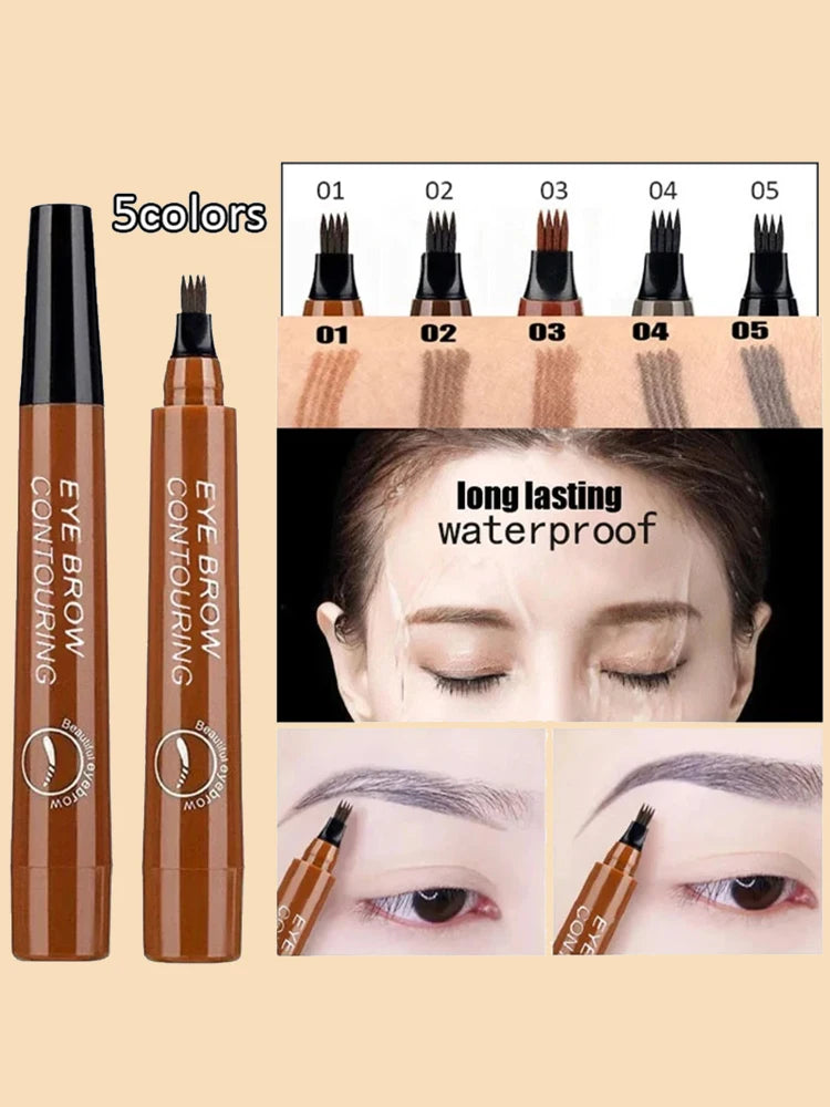 OREADEX 4-Point Eyebrow Pencil – Waterproof, Long-Lasting Natural Brow Pen