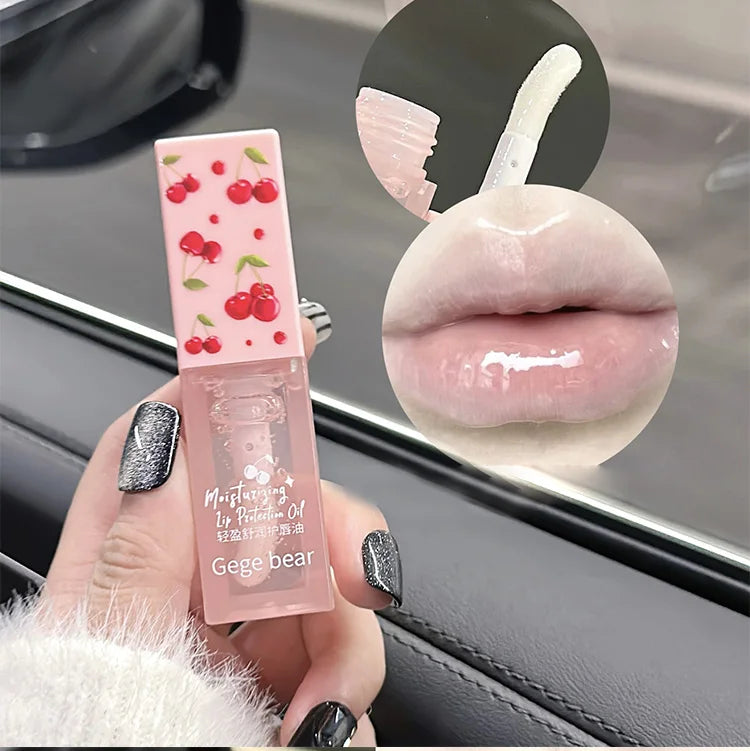 Gege Bear Cherry Lip Balm & Lip Oil Duo – Deep Hydration & Winter Care by Gege Bear