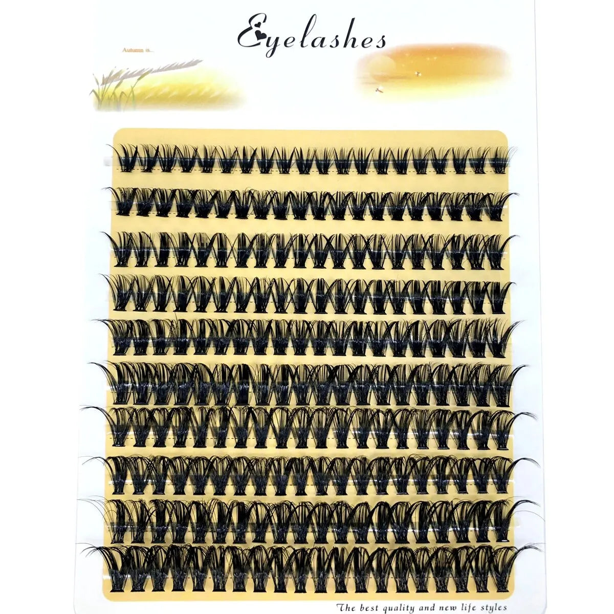 رموش HBZGTLAD 200 مجموعة متنوعة من الحجم - مراوح جاهزة من 10D إلى 80D