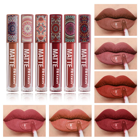 Fit Colors Matte Lip Gloss – Waterproof, Long-Lasting Velvet Lipstick