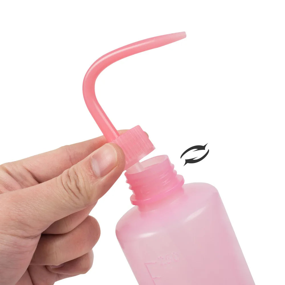 YASHICORAL 250/500ml Eyelash Cleaning Bottle – Curved Spout Lash & Brow Rinse Tool