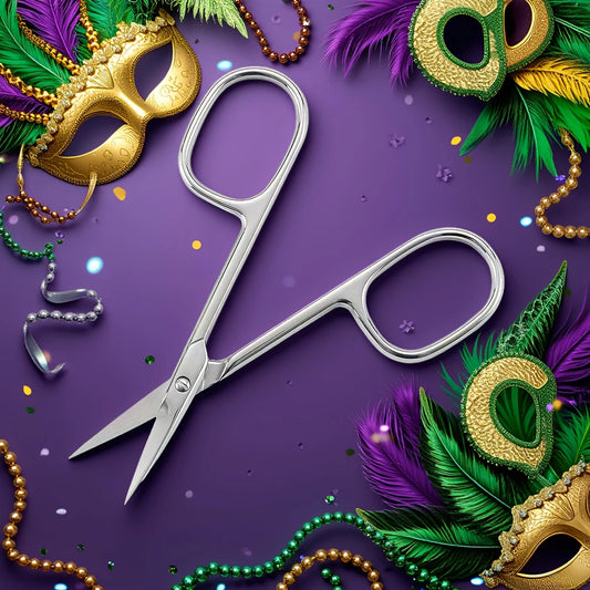 LuxuryGlow Precision Curved Eyebrow Scissors – Stainless Steel Grooming Tool