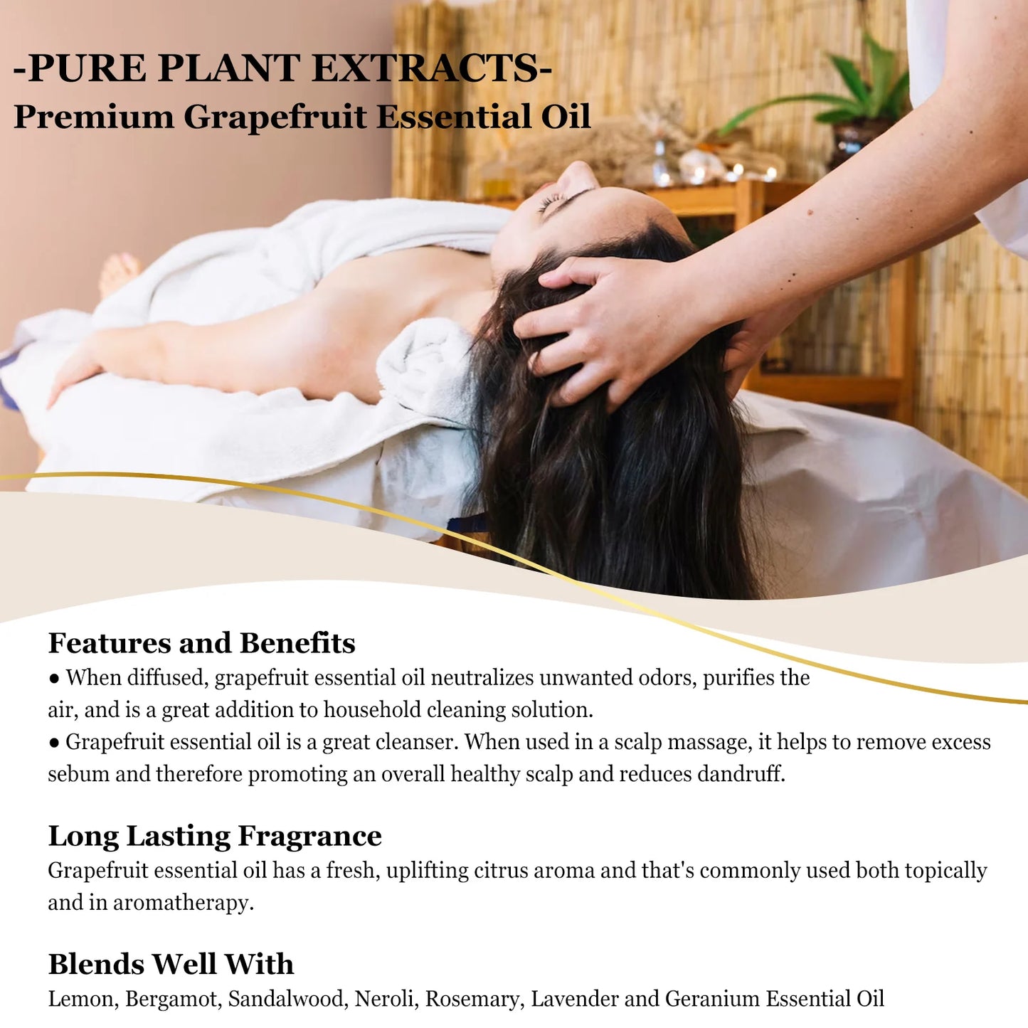 EUQEE 118ml Pure Essential Oil – Aromatherapy Diffuser Blend with Palo Santo, Lavender, Vanilla & More C210