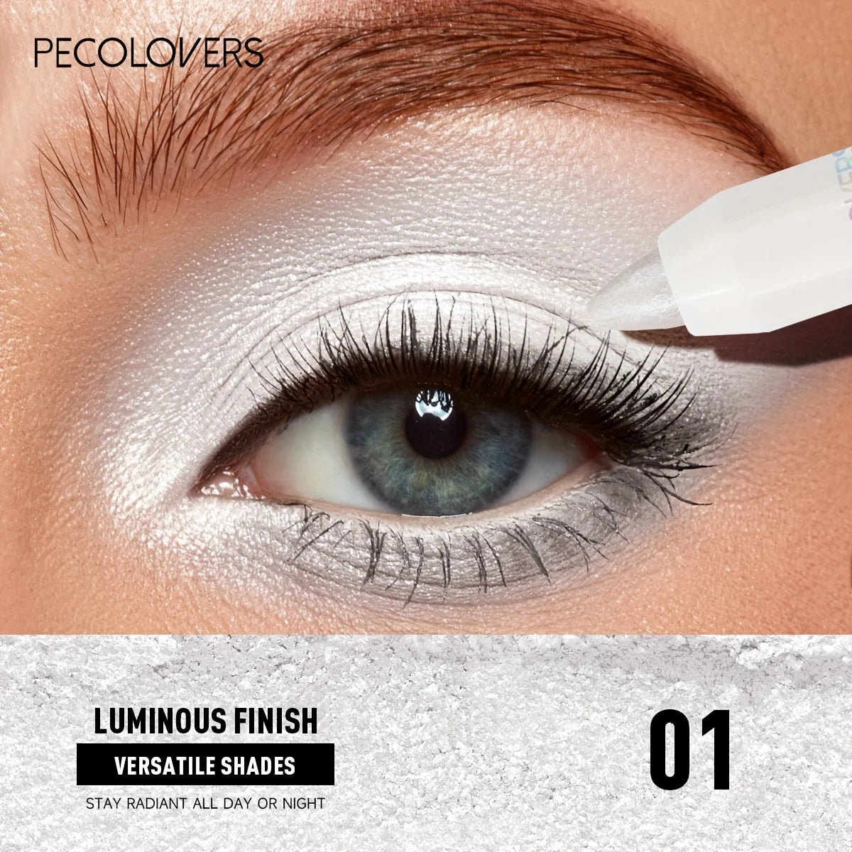 LuxuryGlow Waterproof Eyeshadow Stick — Long-Lasting, High-Pigment Shimmer & Matte Crayon