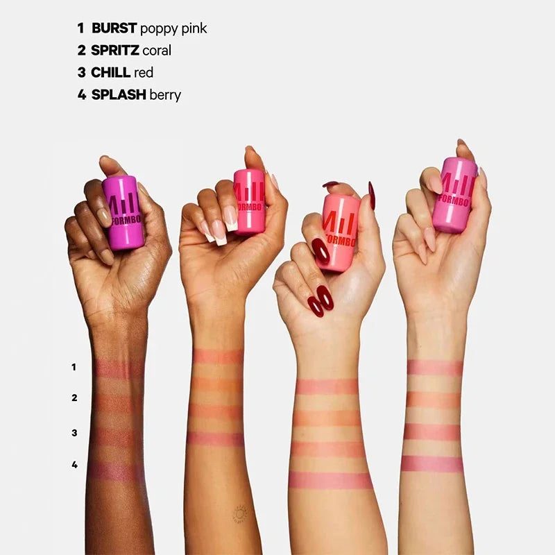 LuxuryGlow 3-in-1 Jelly Lipstick, Blush & Contour Stick – Moisturizing Korean Makeup