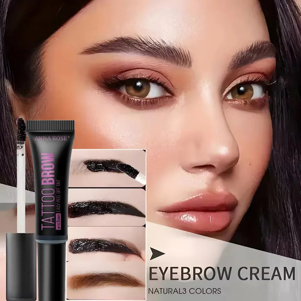Gel de cejas LuxuryGlow resistente al agua, despegable y con plantillas: a prueba de manchas, duración de 3 días