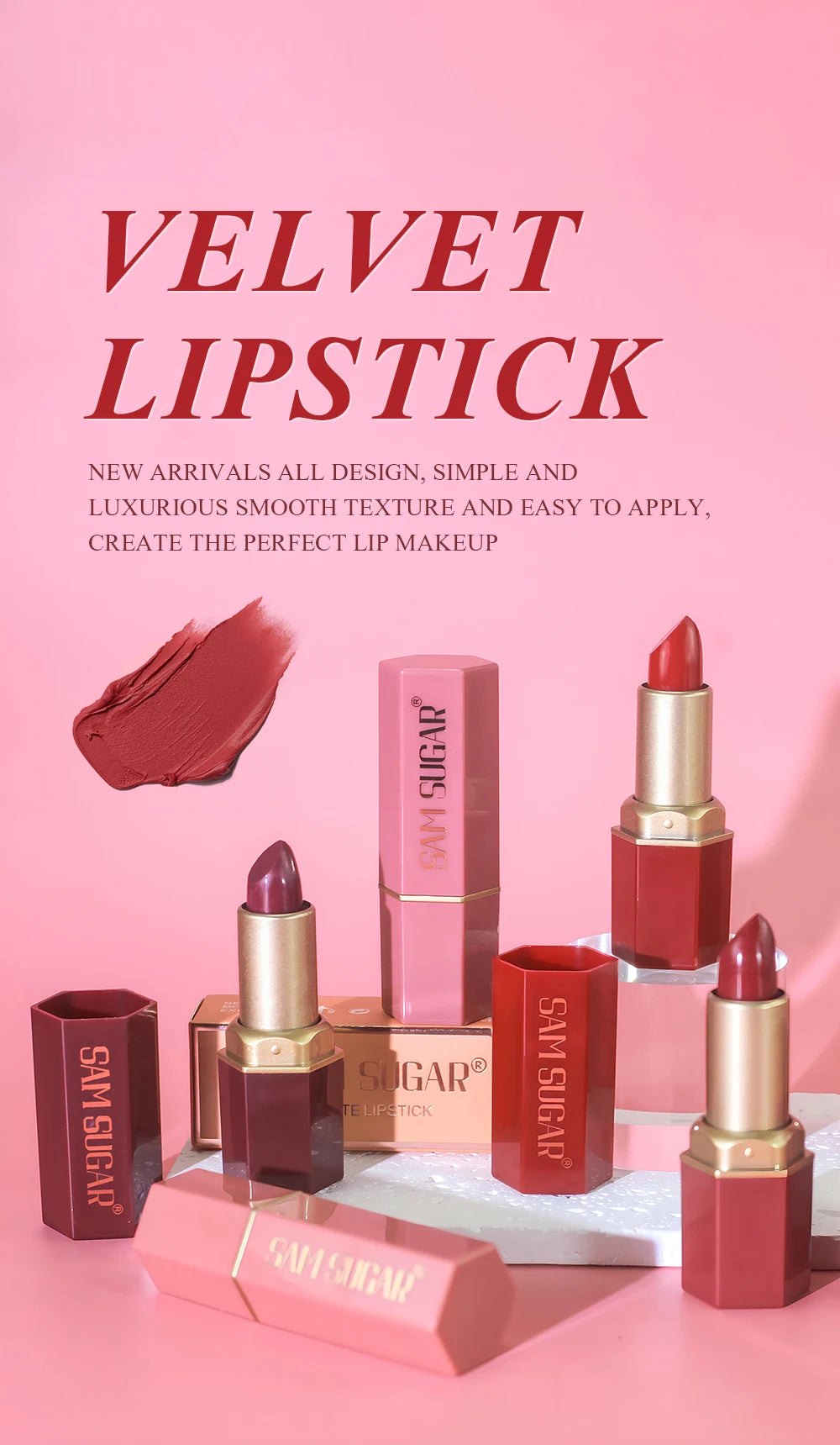 Barra de labios Luxury Gold Bar: brillo mate aterciopelado para un color suave y duradero (1 unidad)