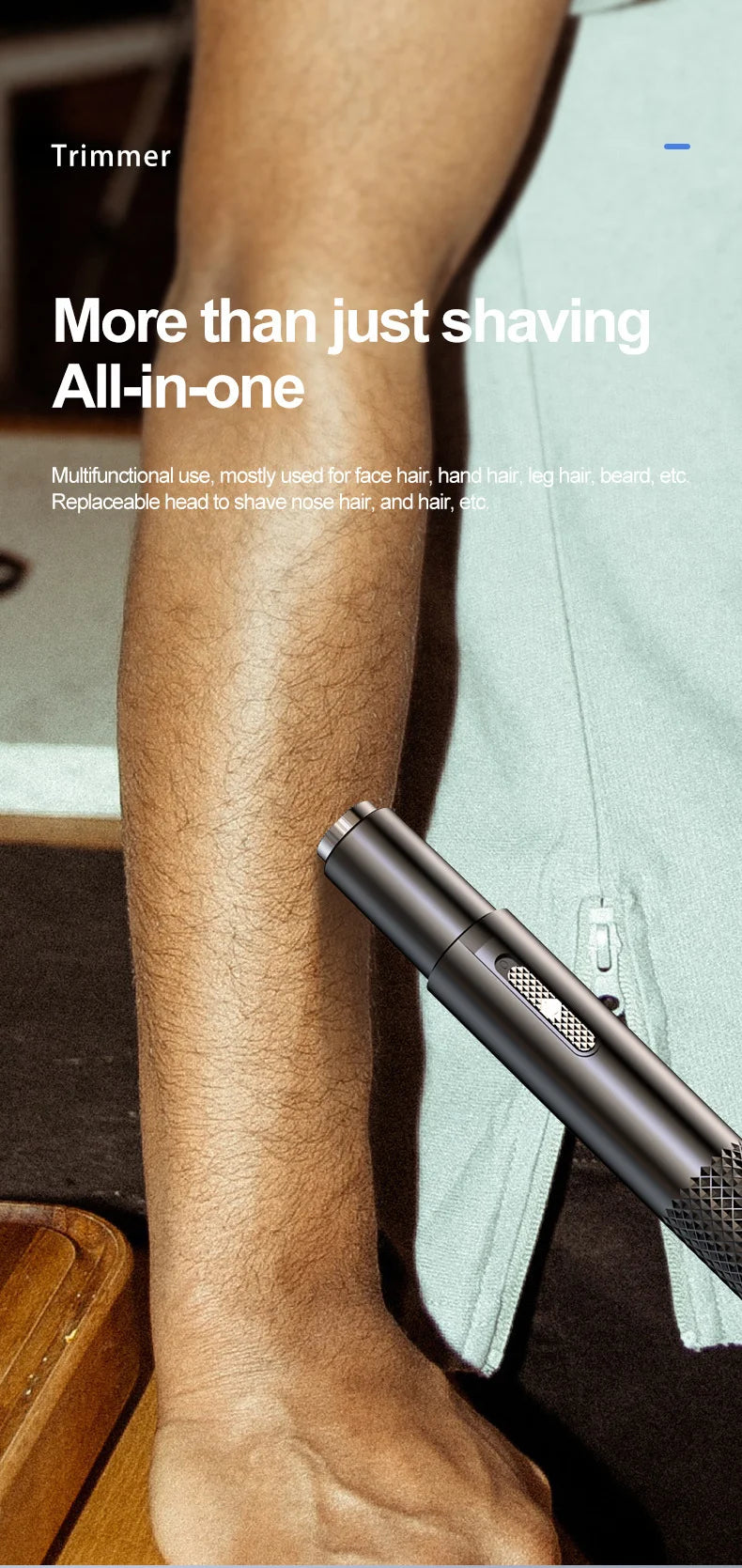 Newmine Rechargeable Electric Nose & Ear Hair Trimmer for Men – Safe Facial Grooming Tool